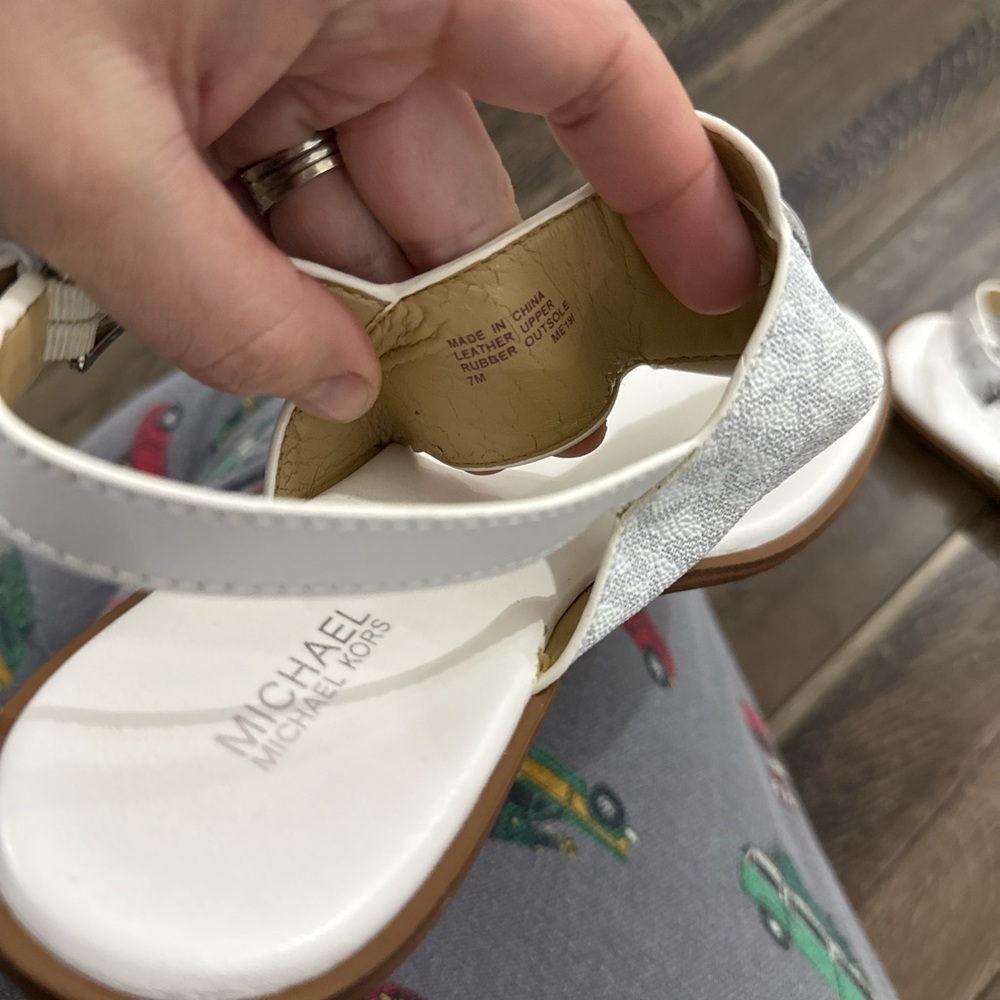 Michael Kors White and Silver Sandals - Picture 5 of 5